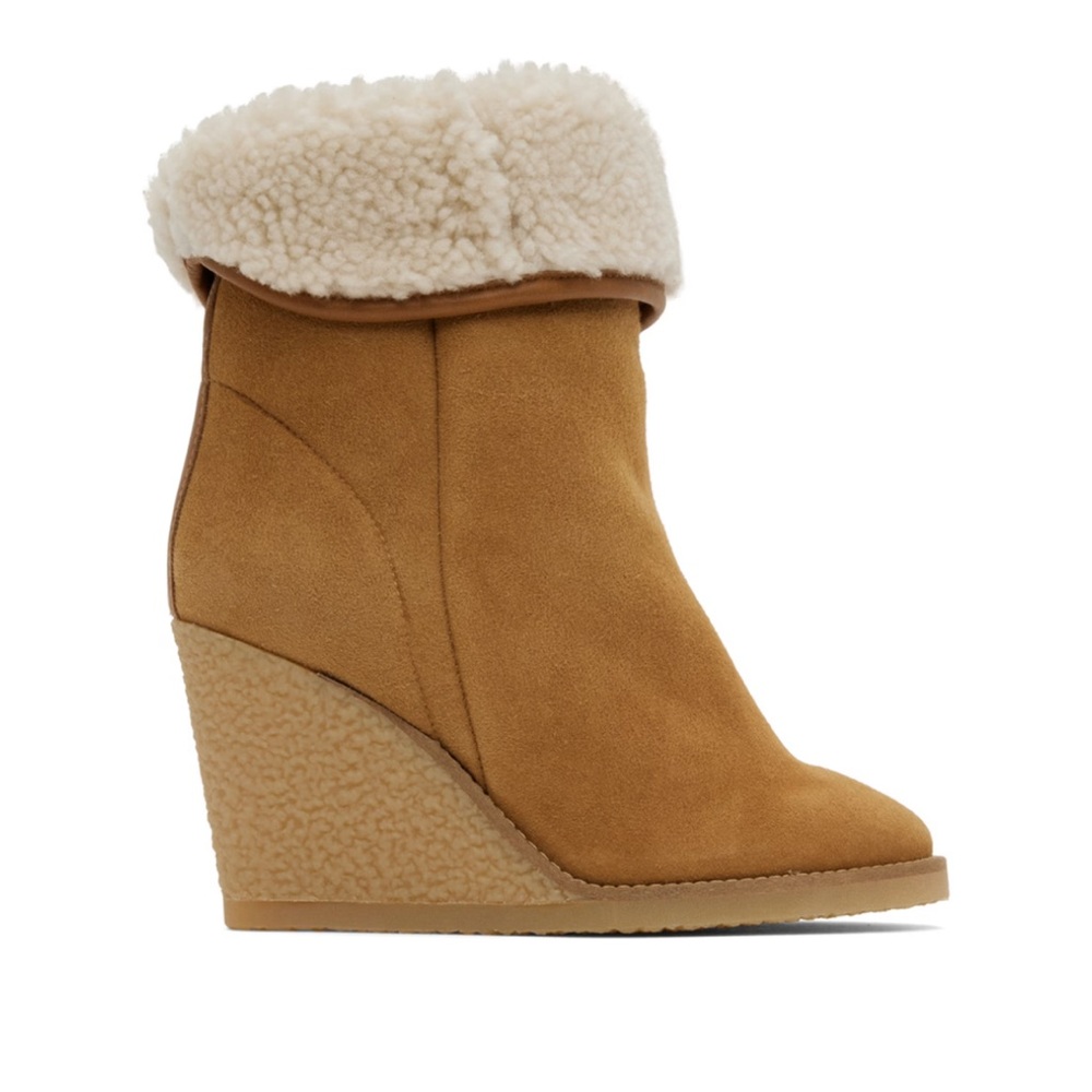 Isabel Marant Shearling Totam Wedge Boots. Sz 39